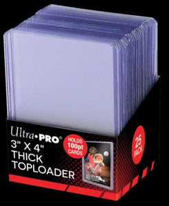 3" x 4" Clear Thick 100PT Toploaders (25ct)