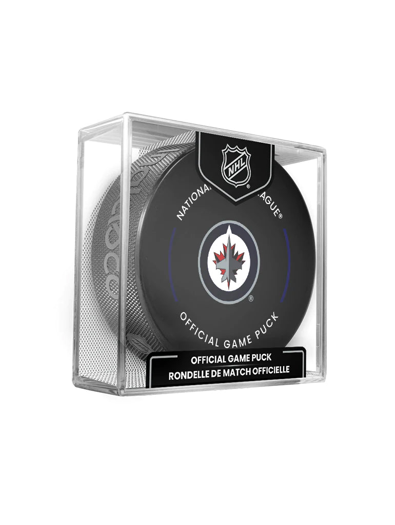 Morgan Barron Winnipeg Jets Autographed Official Puck