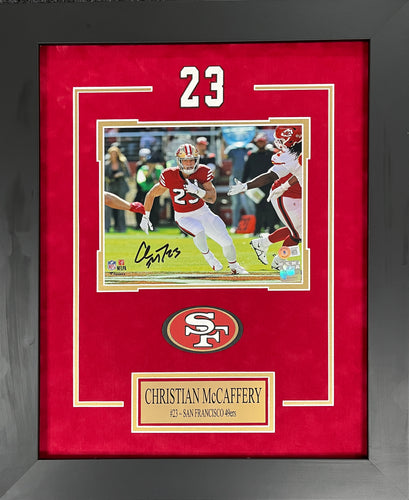 Christian McCaffery Autographed 8x10 San Francisco 49ers - Framed