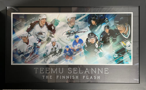 Teemu Selanne Autographed Collage Panoramic - Custom Framed