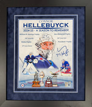 Connor Hellebuyck Autographed 2024-25 Season to Remember 16x20