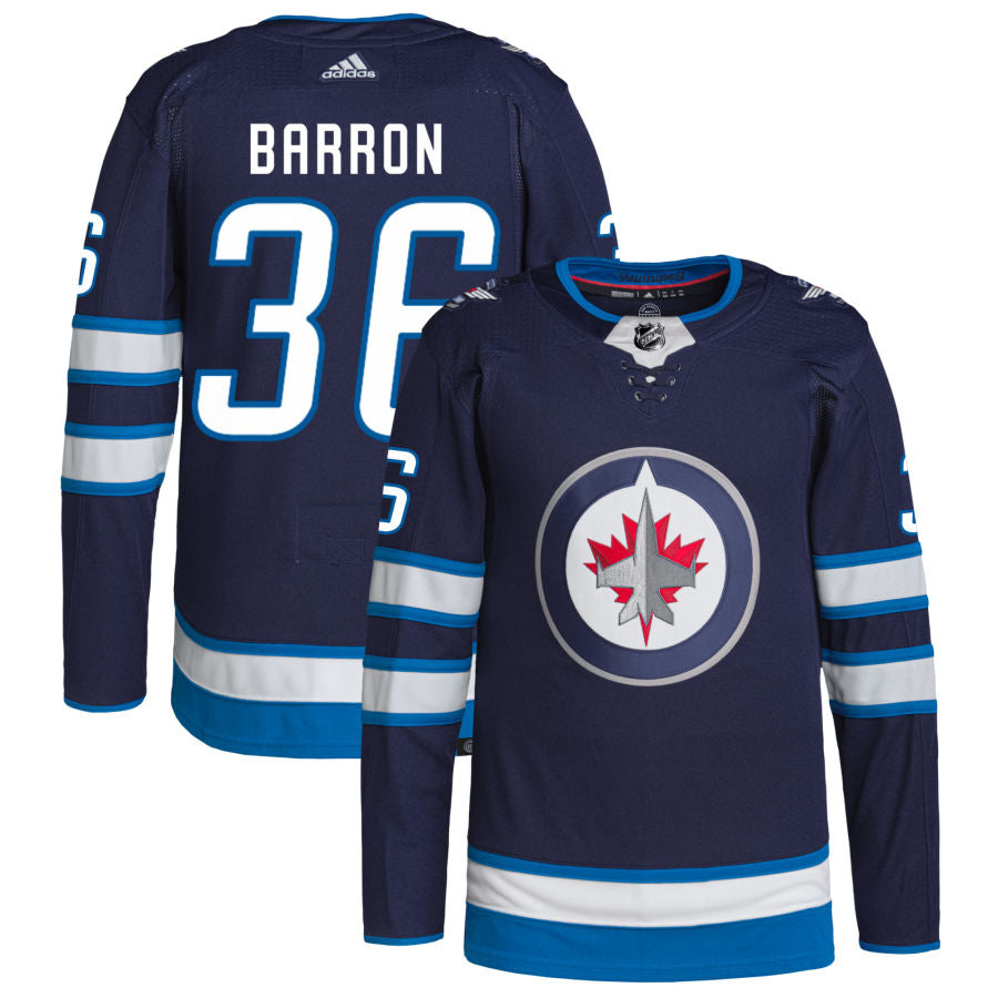 Morgan Barron Winnipeg Jets Autographed Adidas Jersey (Home/Away) – Joe ...