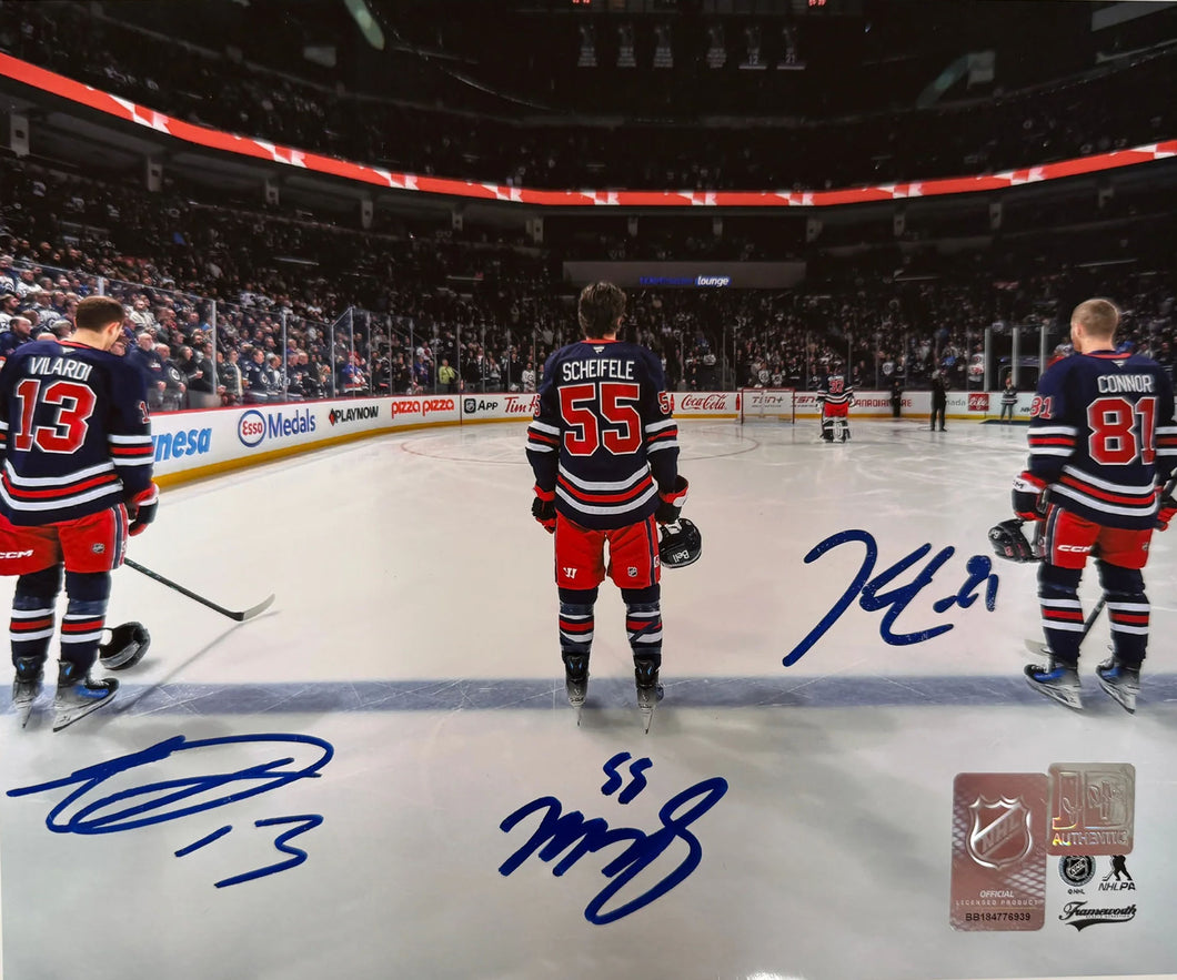 Winnipeg Jets - Scheifele , Vilardi , Connor Autographed 8x10
