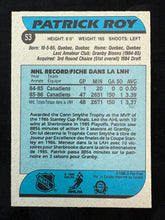 1986-87 O-PEE-CHEE HOCKEY COMPLETE SET - 86-87 OPC SET - PATRICK ROY