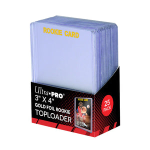 3" x 4" Clear "Rookie Gold" Toploaders (25ct) for Standard Size Cards