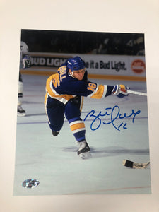 Brett Hull Autographed St Louis Blues 8x10 Photo