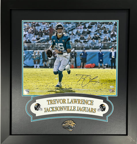 Trevor Lawrence Autographed 16x20 Jacksonville Jaguars - Framed