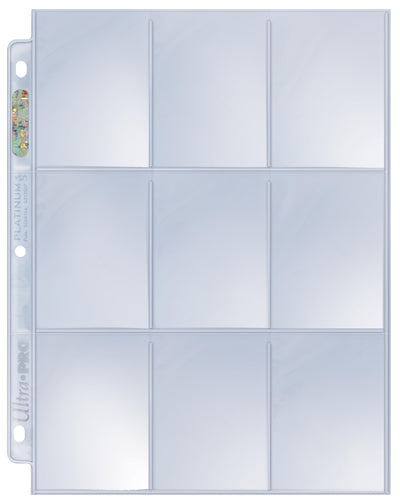 9-Pocket Platinum Page for Standard Size Cards (100 Count Box)