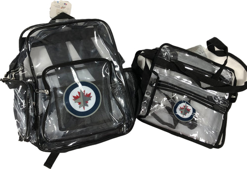 Winnipeg Jets Northwest Company Clear Stadium Back Pack / Tote Combo