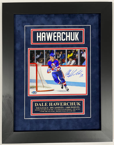 Dale Hawerchuk Autographed Winnipeg Jets 8x10 Custom Framed
