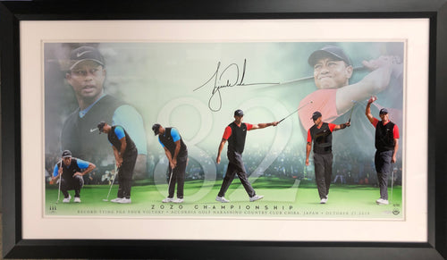 Tiger Woods Autographed 36x18 