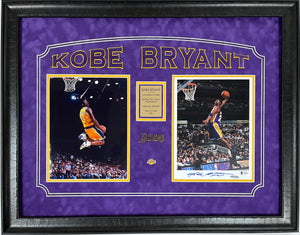 Kobe Bryant Autographed Photo Custom Framed
